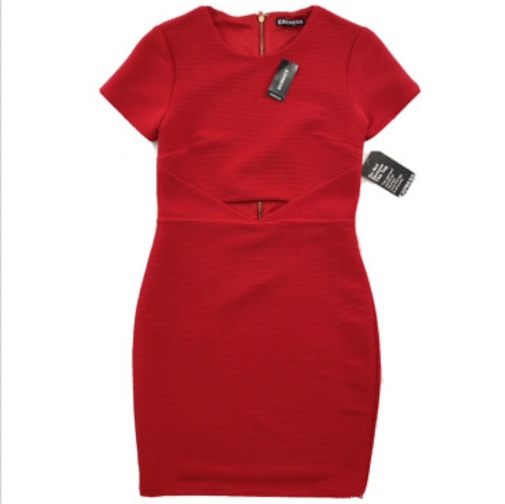 Express Fully lined Ccoctail Cut Of Mini Dress Size L
